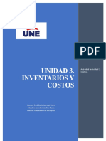 Unidad 3. Inventarios Y Costos: Acti Vidad Individual 3. Costos