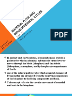 MATERIAL FLOW AND BIOGEOCHEMICAL CYCLES