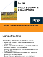 Chapter 3 - Foundations of Individual Behavior