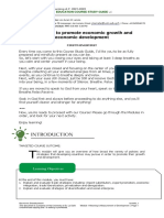 Economic Development Module 3 ECON501B