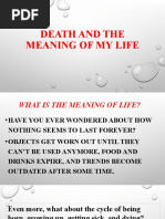 Death and The Meaning of My Life