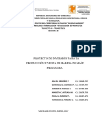 Proyecto de Inversion para La Produccion y Venta de Harina de Maiz Precocida