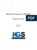 KGS Activator For SAP R/3: Reference Guide