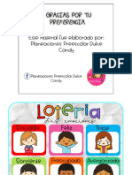 Juego Loteria Emociones Dulce Candy