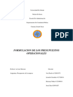 Formulacion de Los Presupuestos Operacionales