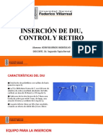 Inserción de Diu, Control y Retiro