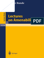 Lectures On Amenability RUNDLE