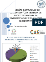 Una Ventana de La Oportunidad para La Diversificación de La Matriz Energetica UNS