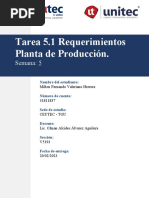 Tarea 5.1 Requerimientos Planta de Produccion