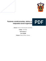 Factores Condicionantes, Daños A La Salud y Respuesta Social Organizada