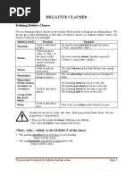 Relative Clauses