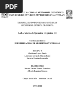 Cuestionario Previo. Práctica 1 Identificación de Aldehídos y Cetonas