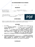 Contrato Arrendamiento Vivienda