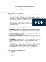 Principles of Management and Organization Assessments