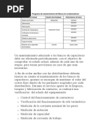 Un Mantenimiento Adecuado A Los Bancos de Capacitores Debe Ser Efectuado Periódicamente