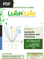 Lesson 4 Solving Quadratic Equations by Completing The Square