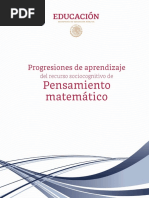 Documento Progresiones - Pensamiento Matemã¡tico