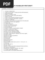 Ielts Vocabulary First Draft