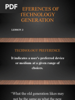 TTL 2 LESSON 3 Preferences of Technology Generation