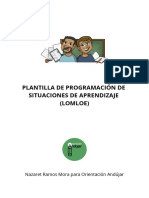 Plantilla de Programacion de Situaciones de Aprendizaje Lomloe