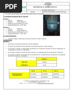 Informe Tecnico Revision de Bomba U9sv5507t Marca Pentax