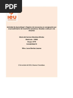 Actividad de Aprendizaje 3 Registro de Mercancias