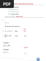 Practice Sheets 2nd Term Year 8 Ig Answer 1