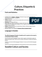 Sweden - Culture, Etiquette & Business Practices