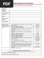 Formulario Cita Wellington M S de Una Persona Varios TR Mites