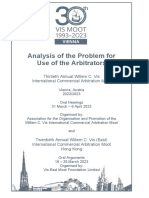 30th Vis Moot Analysis For Arbitrators