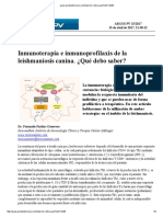 Inmunoterapia e Inmunoprofilaxis de La Leishmaniosios Canina