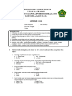 Soal UM MTs - Seni Budaya