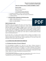 Tema 1 - La Literatura en La Edad Antigua - Dioses, Hombres y Mitos