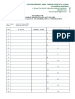 Daftar Hadir Konferensi Ranting