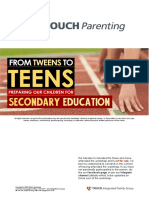 TOUCH Parenting Handout - From Tweens To Teens (Riverside Secondary School)