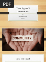 Three Types of Communities.