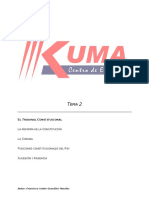 Tema 2 - El Tribunal Constitucional, Reforma Constitución, La Corona