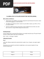 Calibration of Rapid Moisture Meter (RMM)