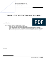 Module 2. Lesson 1. Taxation of Minimum Wage Earners