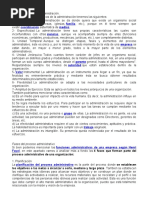 Caracteristicas de La Administracion, Fases Del Proceso Administrativo Productos Financieros