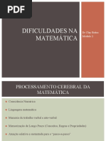 Dificuldades em Matemática