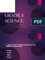 Grade 4 Science Quizbee Average Round