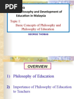 TOPIC 1 Philo of Edu & Importance