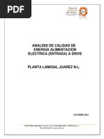 Reporte Calidad de Energia Entrada Drive Lamosa Planta Juarez N.L.