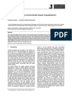 Recent Update On The Environmental Impact of Geopolymers: Guillaume Habert, Claudiane Ouellet-Plamondon