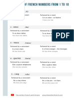 The Perfect French - Numbers From 1 To 10 PDF