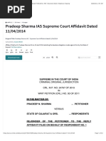 Pradeep Sharma IAS Supreme Court Affidavit Dated 11:04:2014 - PDF - Narendra Modi - Telephone Tapping