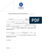 Cerere Registru Unic de Control - Model