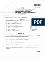 Bangalore University Previous Year Question Paper AFM 2019