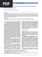 Ratemaking Model of Usage Based Insurance Based On Driving Behaviors Classification